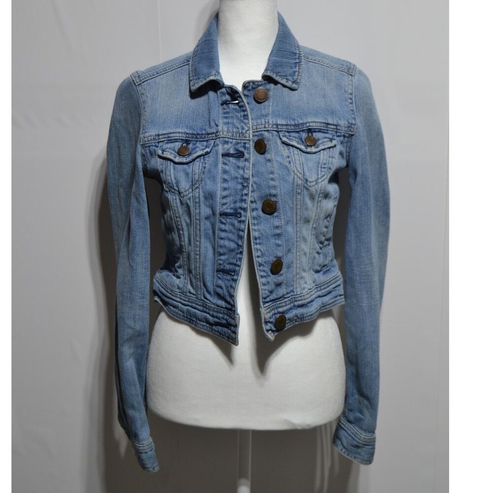 American Eagle Cropped Denim Jean Jacket Size XS
